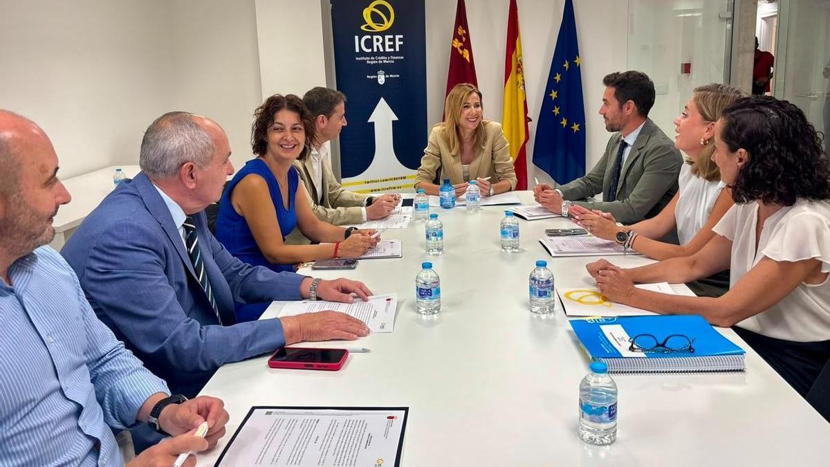 La consejera Marisa López Aragón preside el Consejo de Administración del Instituto de Crédito y Finanzas de la Región de Murcia (Icref), este lunes.