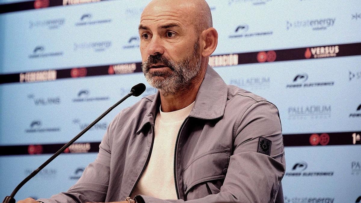 Paco Jémez en sala de prensa.