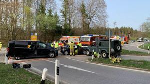 Imagen del accidente de tráfico que involucró a la familia de Harry Kane