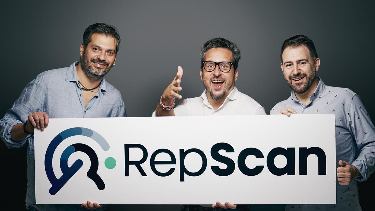 Coque Moreno, Josep Coll y Alejandro Castellano, co fundadores de RepScan