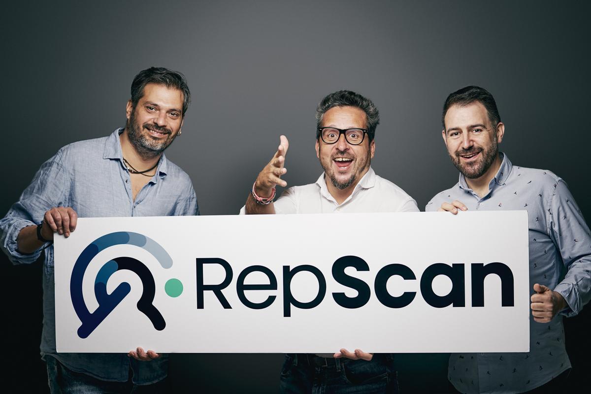 Coque Moreno, Josep Coll y Alejandro Castellano, co fundadores de RepScan