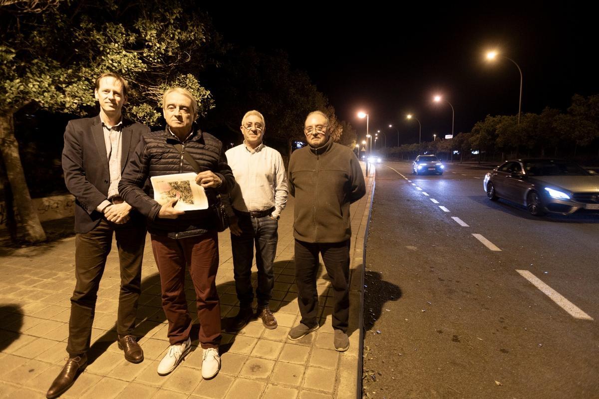 Algunos de los miembros de la Asociación de Vecinos de Albufereta Torre Águilas.