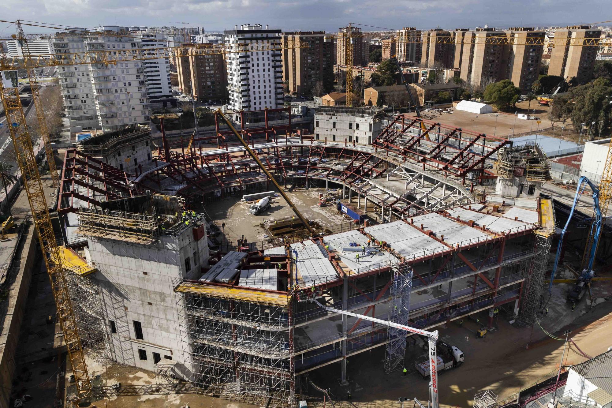 Así avanzan las obras del Roig Arena