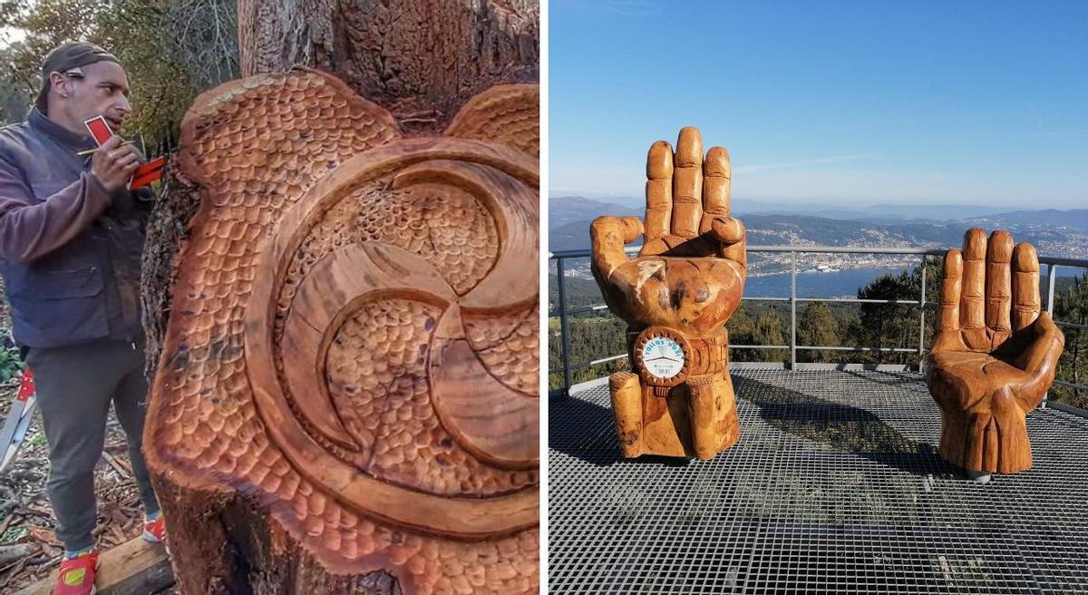 Dos de las esculturas de Yosi Fervenza.