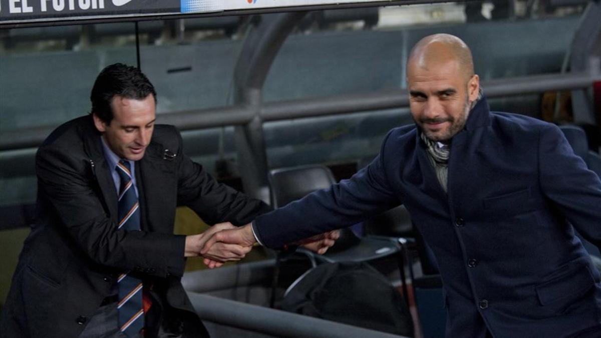 Pep Guardiola tiene muy buen concepto del técnico Unai Emery