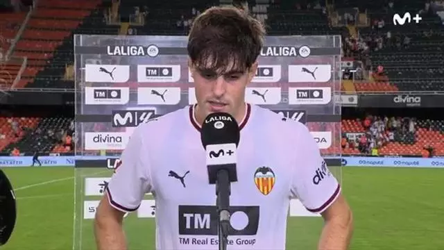 Javi Guerra tras el Valencia CF - RC Celta: "El empate es lo más justo"