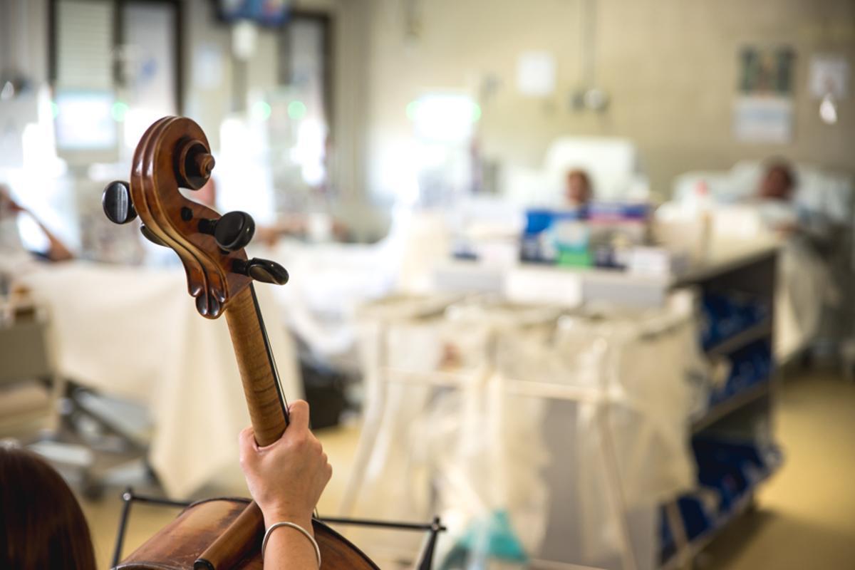 Pequeño concierto en un hospital.