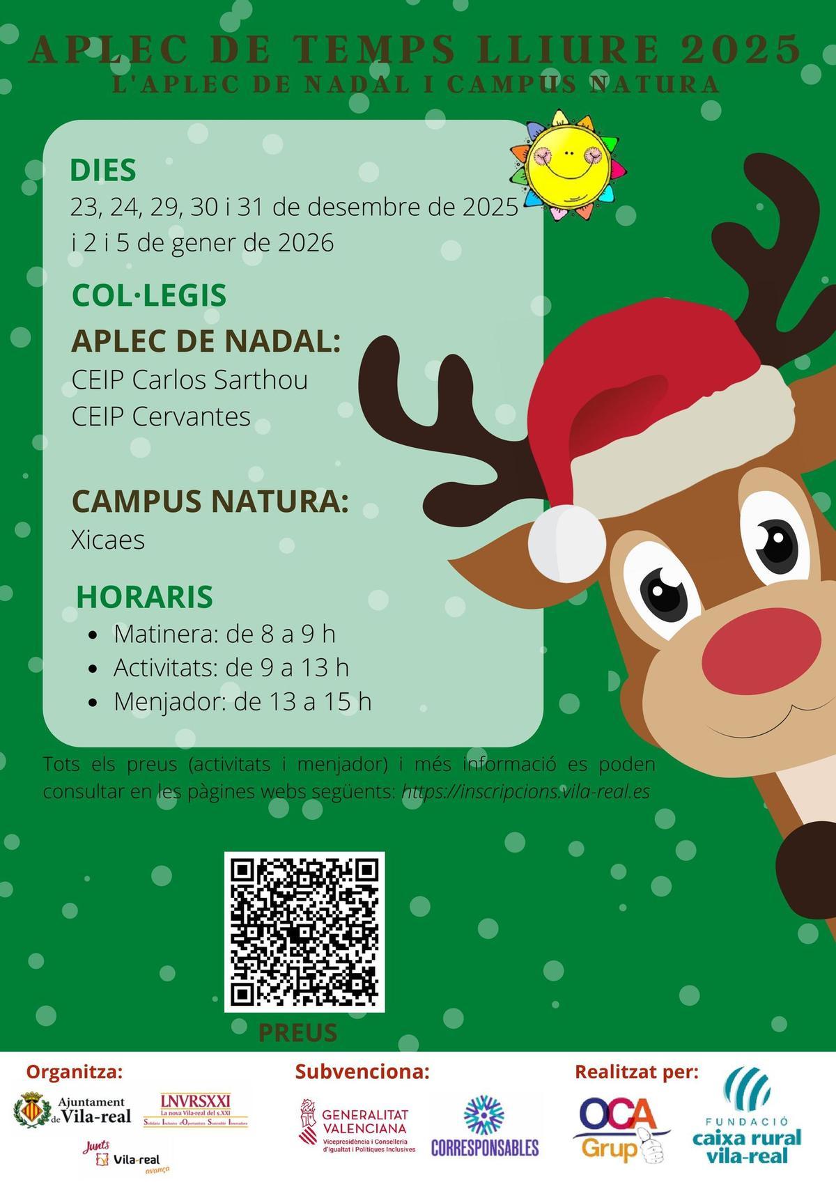 Imatge del cartell anunciador de l'Aplec de Nadal i el Campus Natura de 2025.