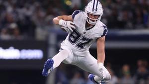 Jake Ferguson, en acción con los Dallas Cowboys