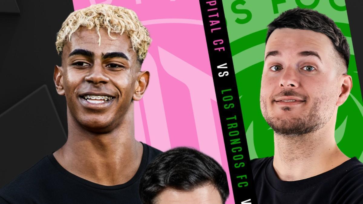 Lamine Yamal y Perxitaa, antes de su partido en la Kings League