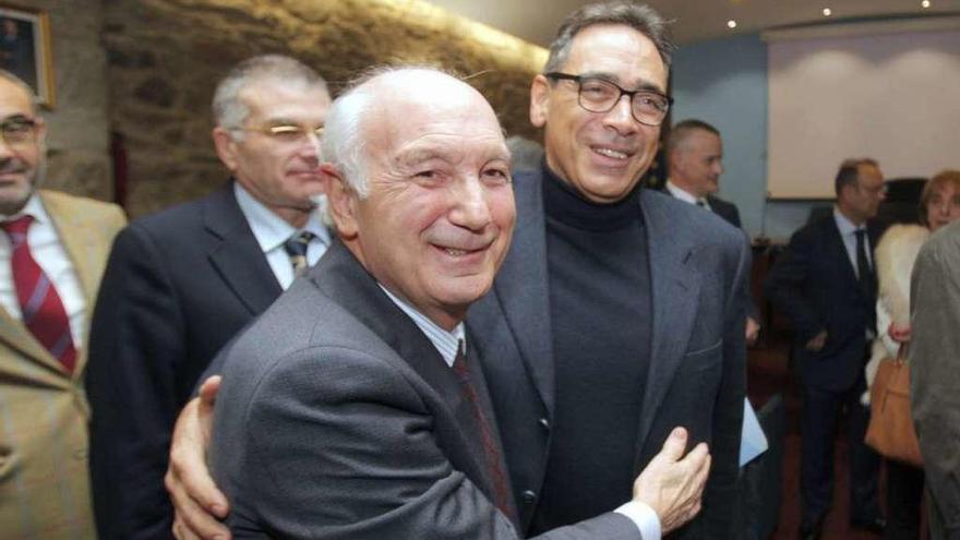 Antonio Fontenla, con Antón Arias, en enero de 2017 cuando el segundo fue elegido presidente de la CEG.