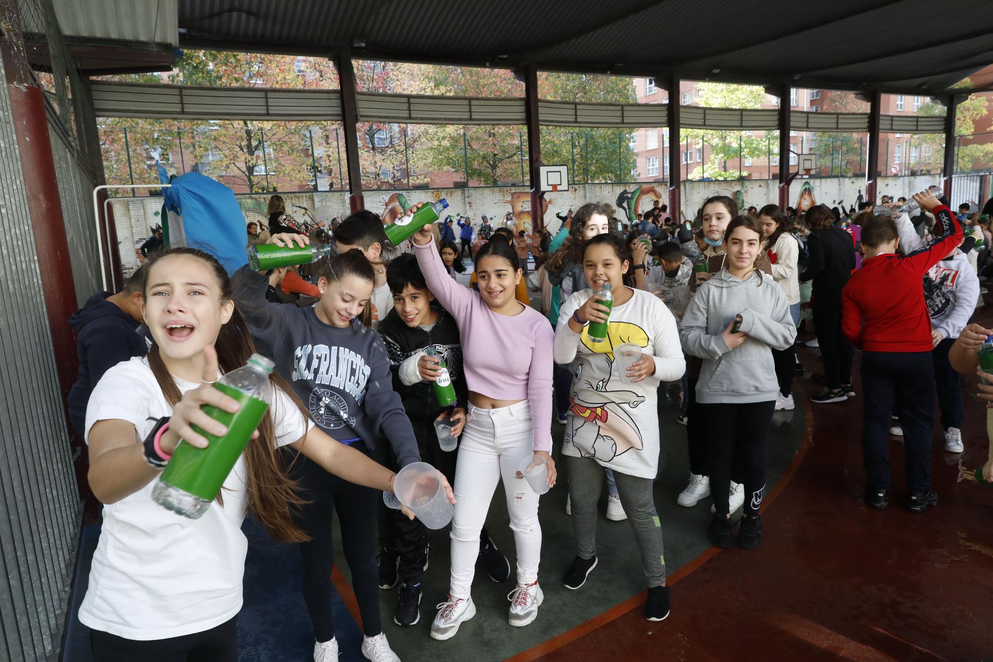 En imágenes: Amagüestu en el colegio García Lorca de Gijón