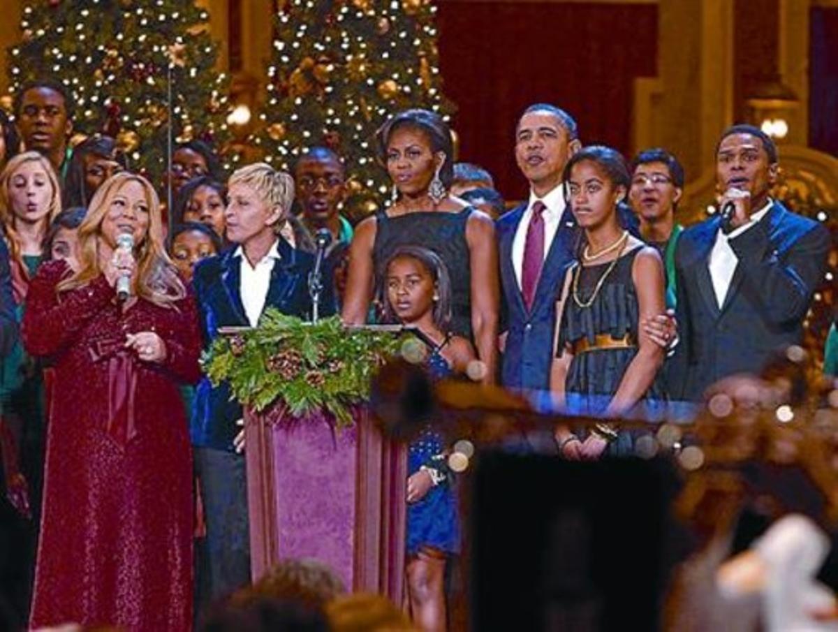 Mariah Carey canta nadales amb els Obama_MEDIA_1