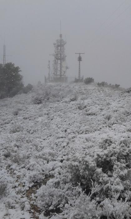 Nieva en la provincia de Alicante