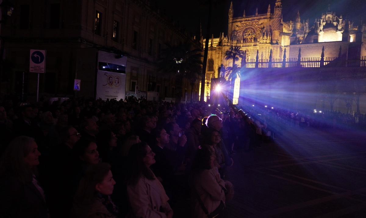 Las imágenes del videomapping de la conmemoración de las bodas de Carlos V