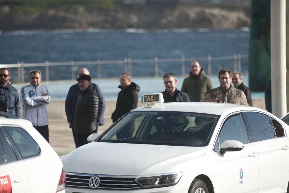 Huelga del sector del taxi en A Coruña