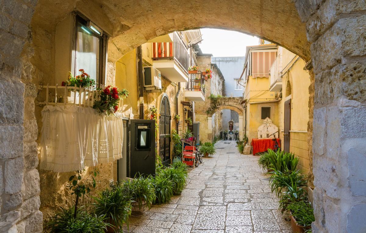 El casco antiguo de Bari, capital de la Puglia