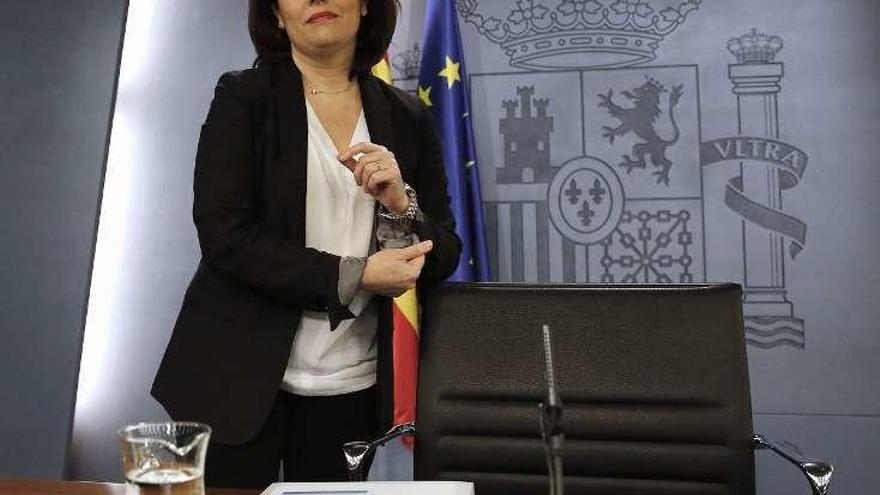 La vicepresidenta en funciones, Soraya Sáenz de Santamaría. // Efe