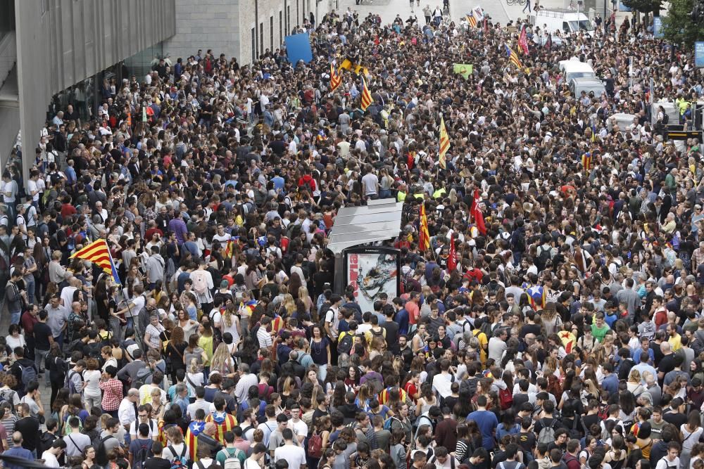 Concentracions a Girona en protesta per la sentència del procés