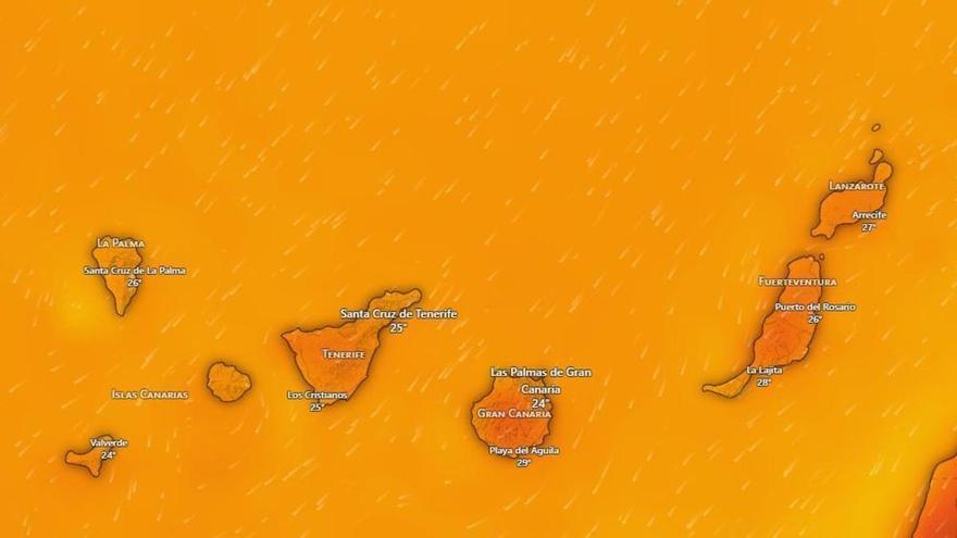Canarias afronta este jueves con calima y temperaturas de hasta 32 grados