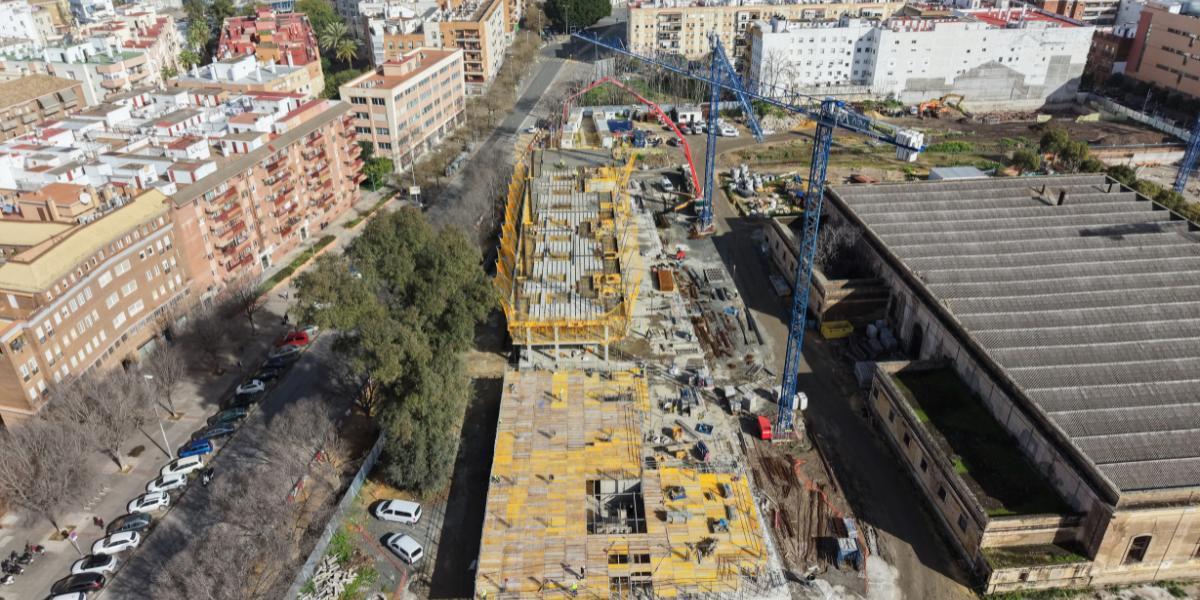 Fotogalería | Las obras del nuevo residencial de Artillería, a vista de pájaro