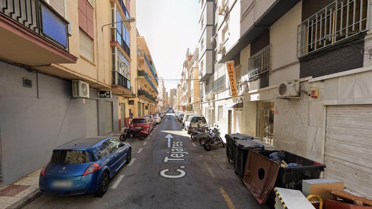 Vista de la calle Tejares.