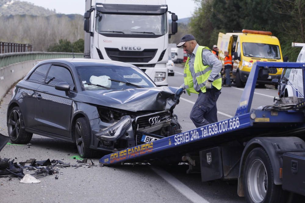 L''accident ha obligat a tallar la C-35 durant una estona