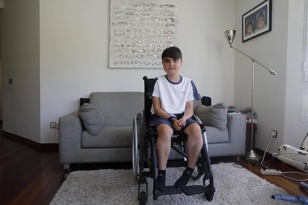 Hugo Suárez, que padece distrofia muscular de Duchenne