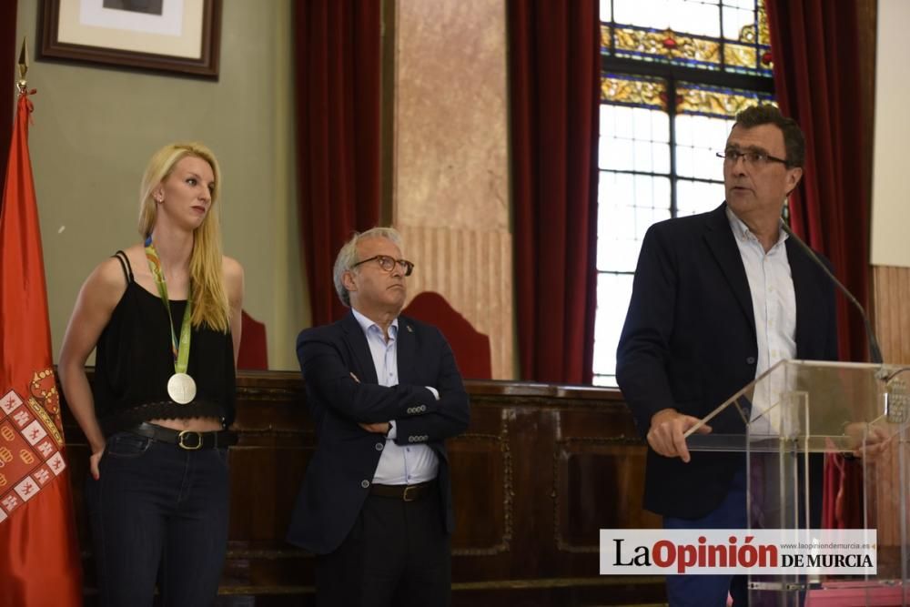 Recepción a Laura Gil en el Ayuntamiento de Murcia