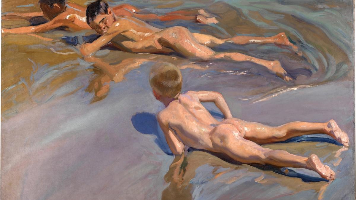 El lienzo &#039;Chicos en la playa&#039;, de Joaquín Sorolla.