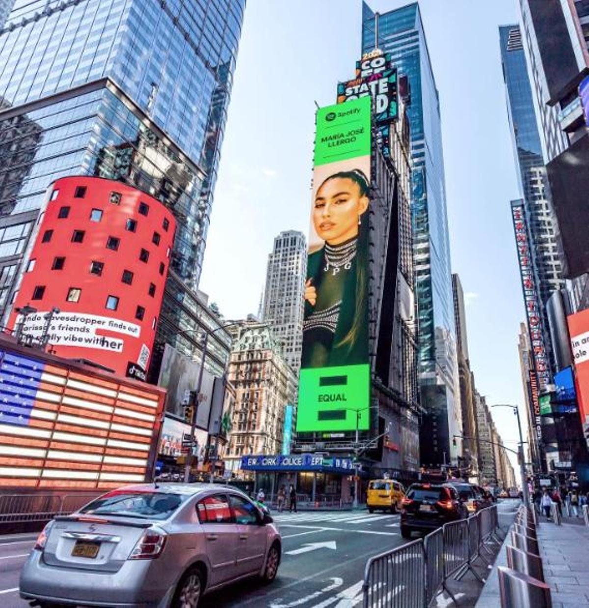 Cartel de María José Llergo en Nueva York en 2021.