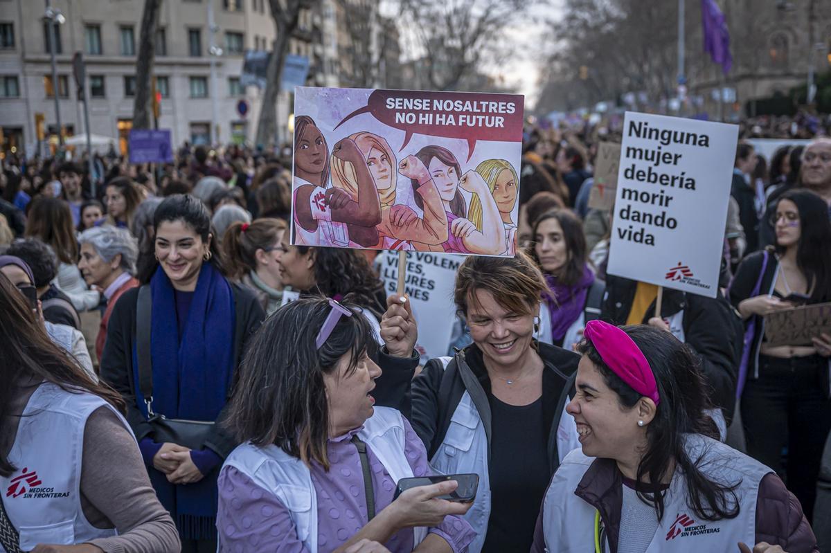 Manifestación del 8M en Barcelona