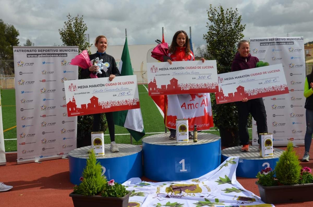 Javier Arcas y Fátima Ouhaddou vencen en la Media Maratón de Lucena