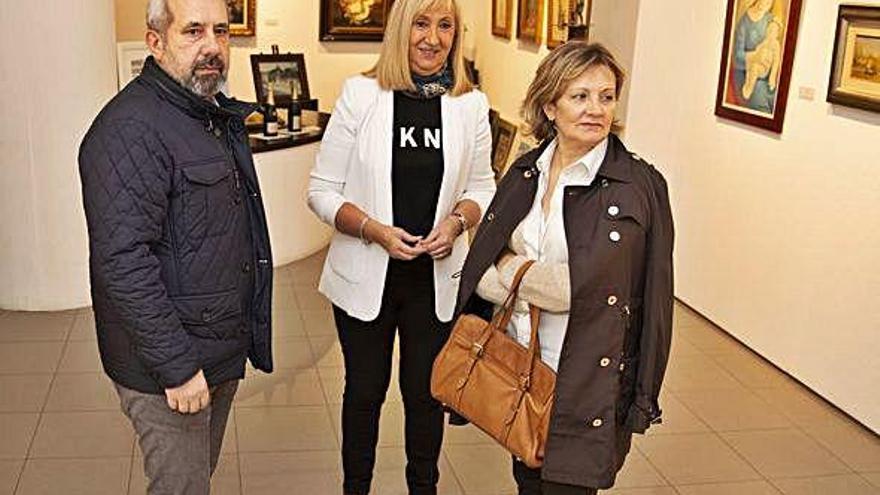 Inauguración de la exposición de pintura y escultura gallega, en Xerión.