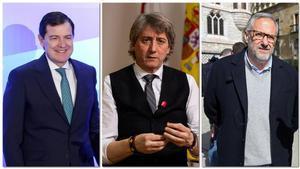 Los candidatos a las elecciones de Castilla y León 2026: Alfonso Fernández Mañueco (PP), Carlos Martínez (PSOE) y Carlos Pollán (Vox).