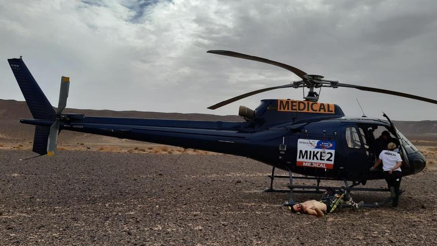 Evacuado en helicóptero Toni Vingut durante el Rally de Marruecos