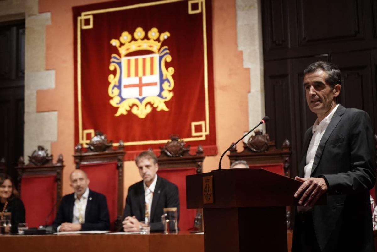 Sebastià Catllà fill, durant la glosa que ha fet del seu pare