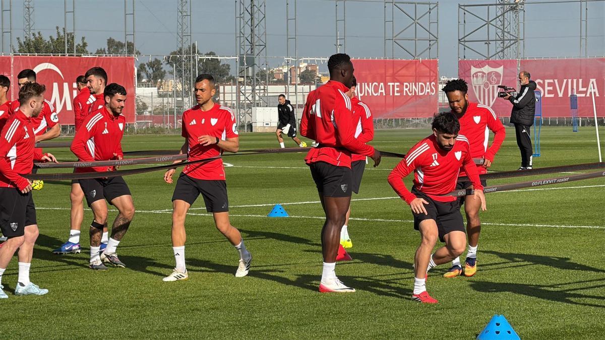 Entrenamiento del Sevilla FC de este jueves