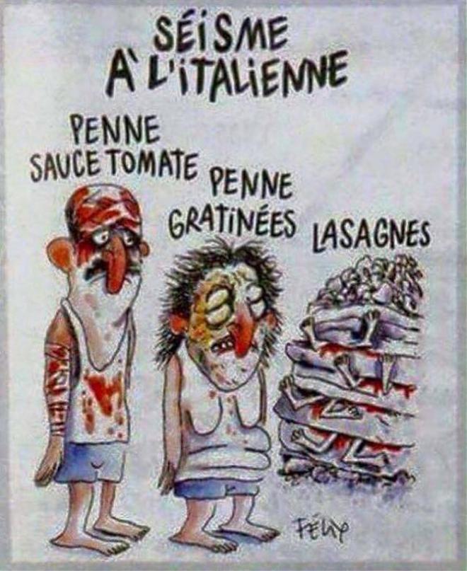 La viñeta de ’Charlie Hebdo’ sobre el terremoto de Italia.