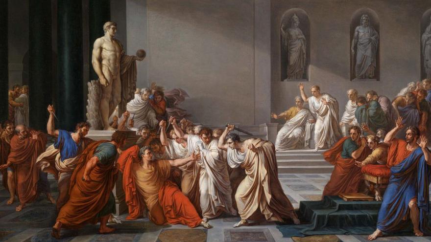 La muerte de César,
por Vincenzo Camuccini, 1798.