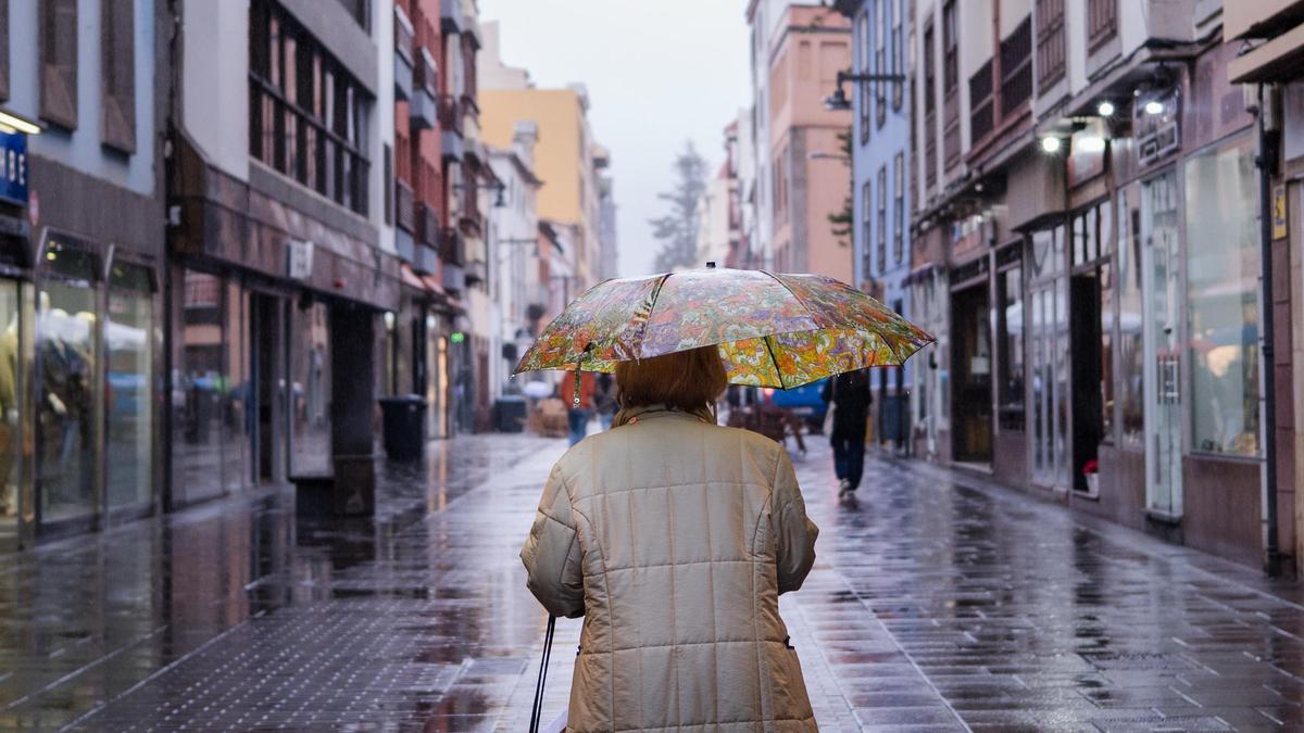 Lluvia en La Laguna.