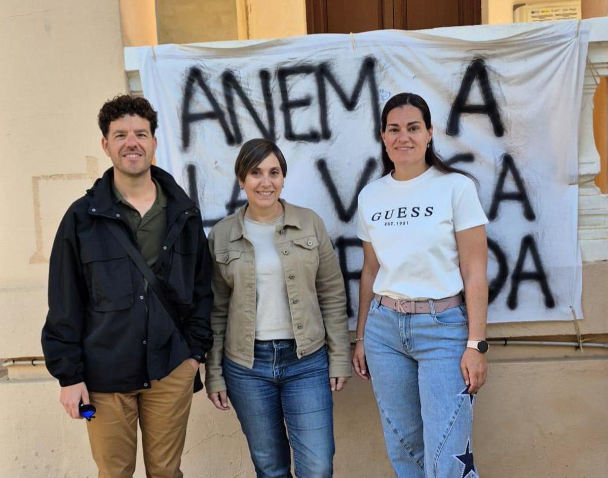 Los directores de los centros educativos de Albalat, a la izquierda Christian Lausuch.