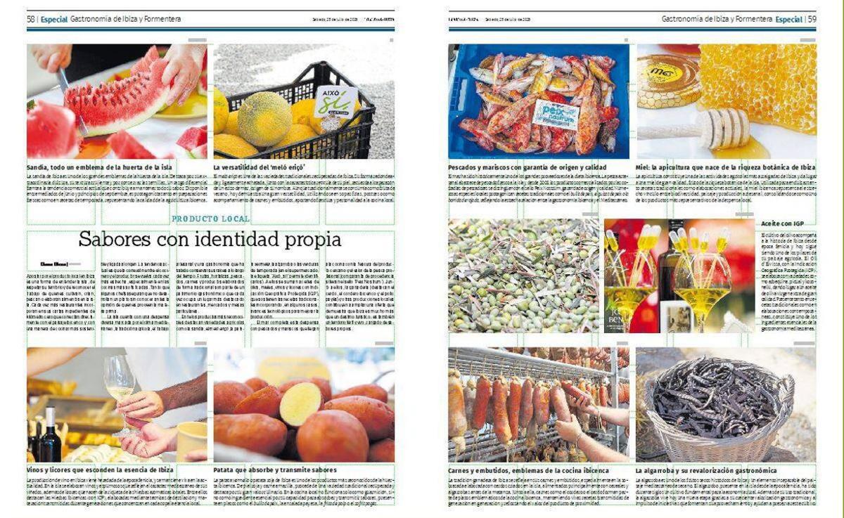El producto local, muy presente en las páginas del suplemento.