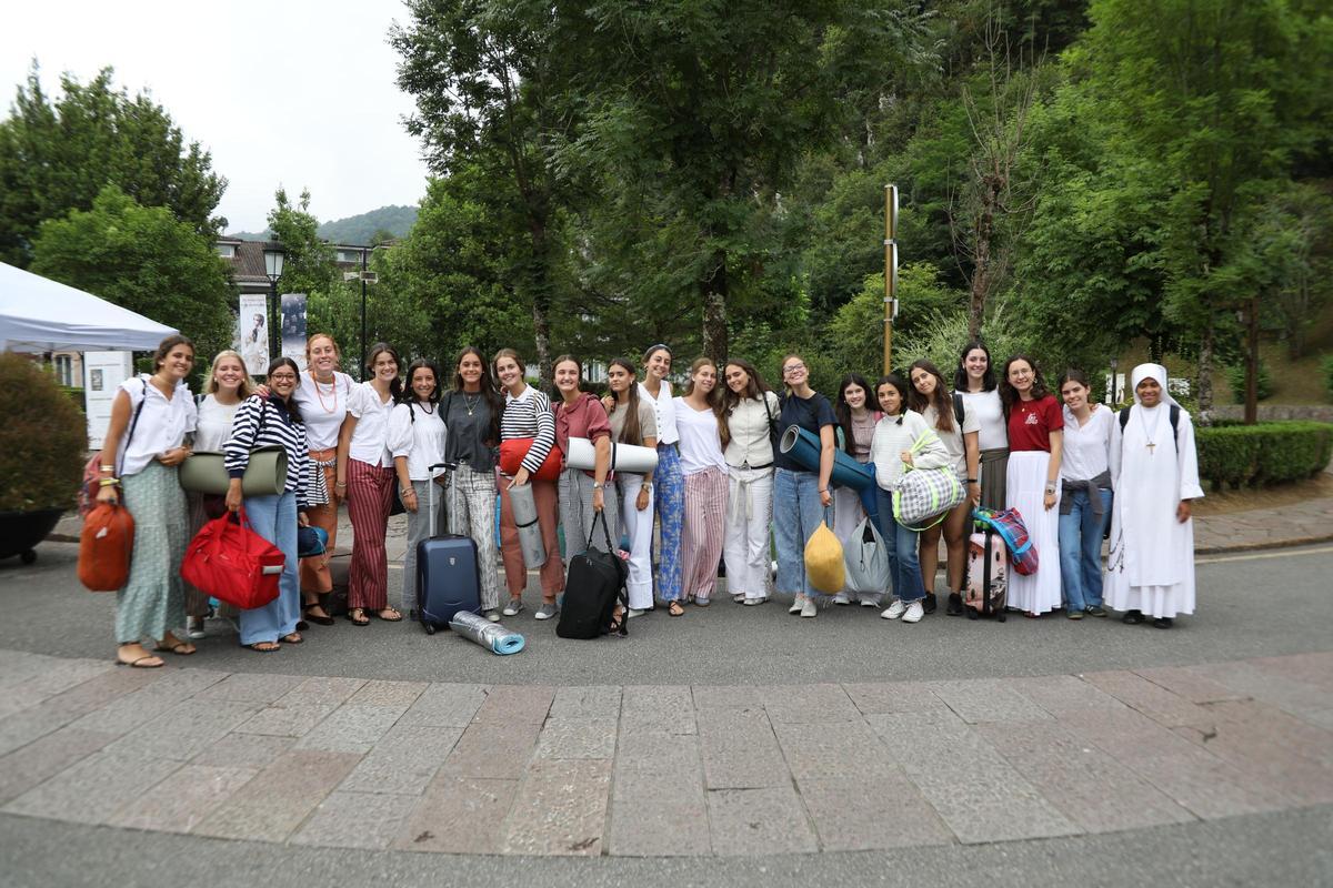 Un grupo de jóvenes llegados a las Jornadas