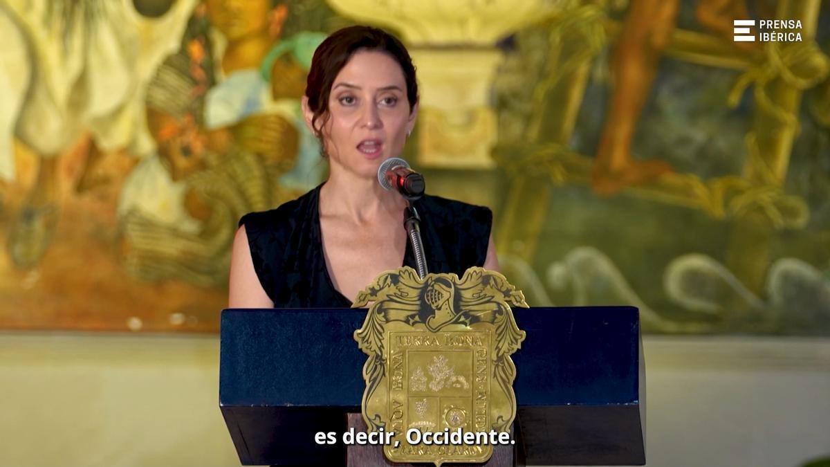 Ayuso reivindica el legado español en México frente a las críticas de Sheinbaum