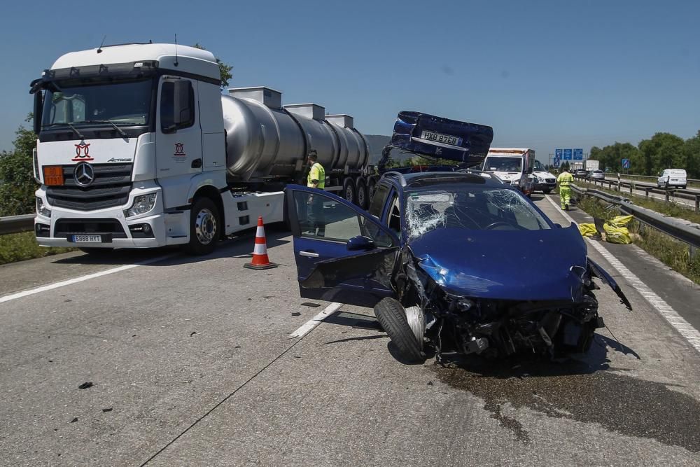 ACCIDENTE EN LA A 68 A LA ALTURA DE PARQUE PRINCIPADO