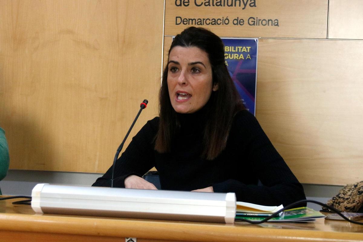 La fiscal especialitzada en trànsit de Girona, Emma Ruiz, durant la jornada d'aquest divendres.