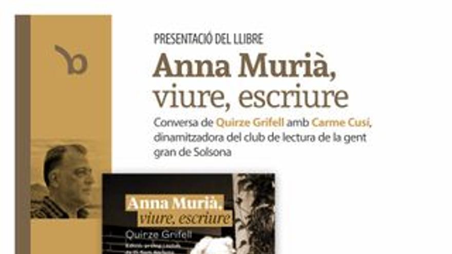 Presentació de llibre: Anna Murià, viure, escriure