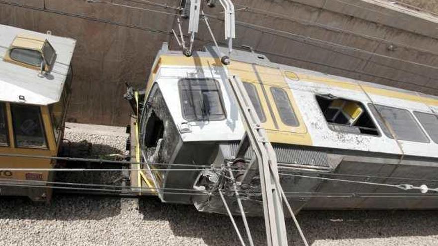 Uno de los vagones del convoy accidentado en el accidente de metro de 2006.