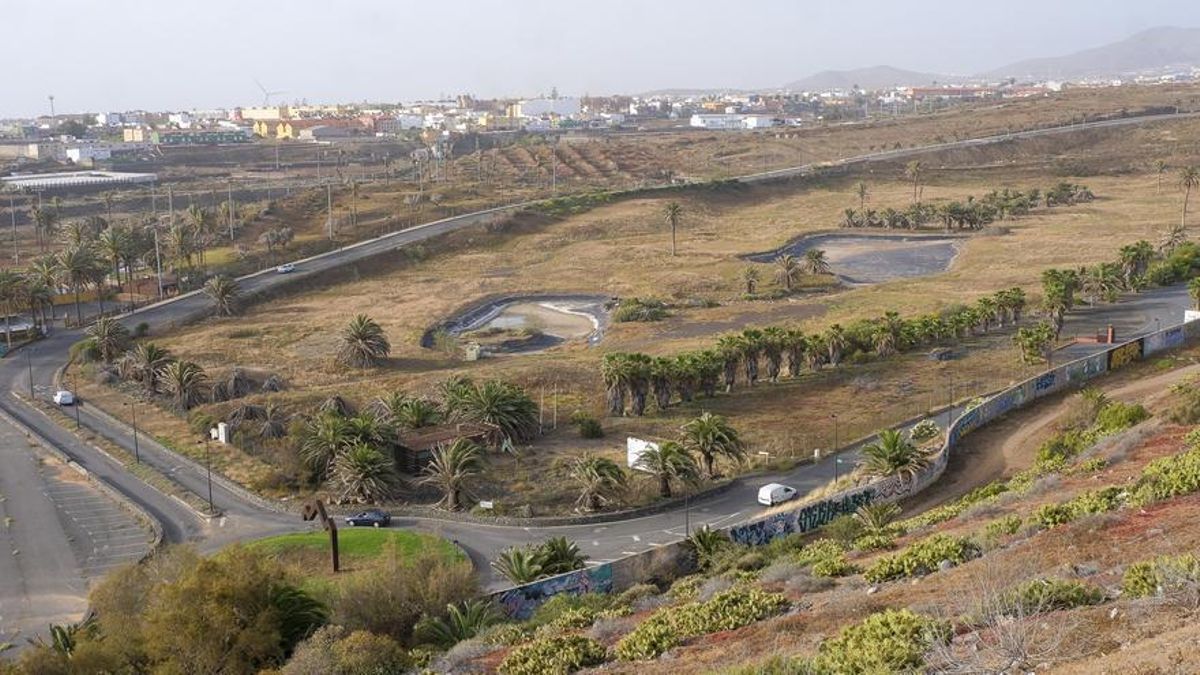 Antiguo campo de golf en Jinámar donde se pretende construir esta infraestructura